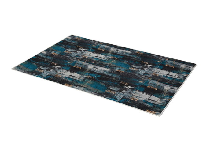 Conceptum Alfombra para Pasillo 100x150 cm, Poliéster, Impresión 3D, Lavable a Máquina, Antideslizante